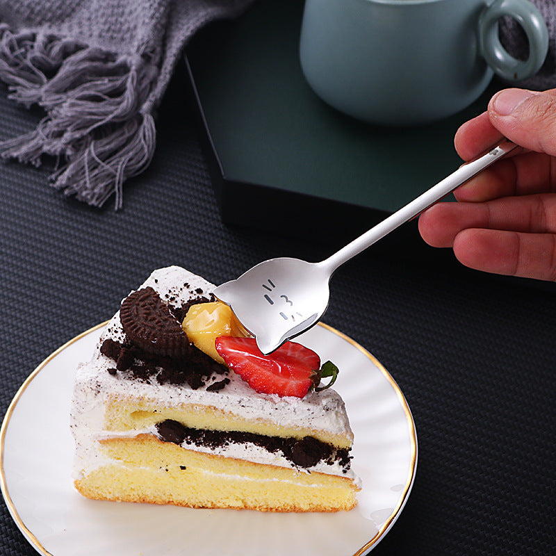 Japanese and Korean Long-tailed Cat Curly-tailed Cat Coffee Spoon