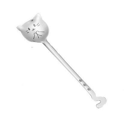 Japanese and Korean Long-tailed Cat Curly-tailed Cat Coffee Spoon