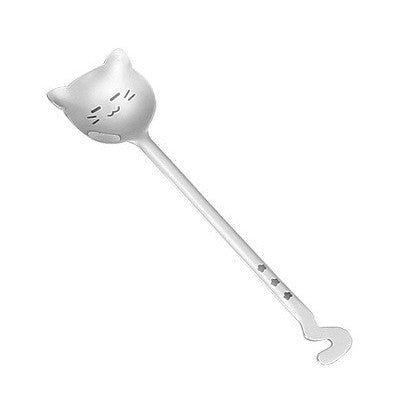 Japanese and Korean Long-tailed Cat Curly-tailed Cat Coffee Spoon