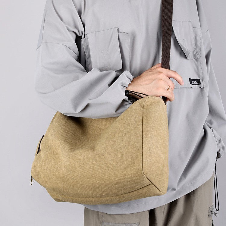 Retro Canvas Sports Gym Large-capacity Crossbody Bag