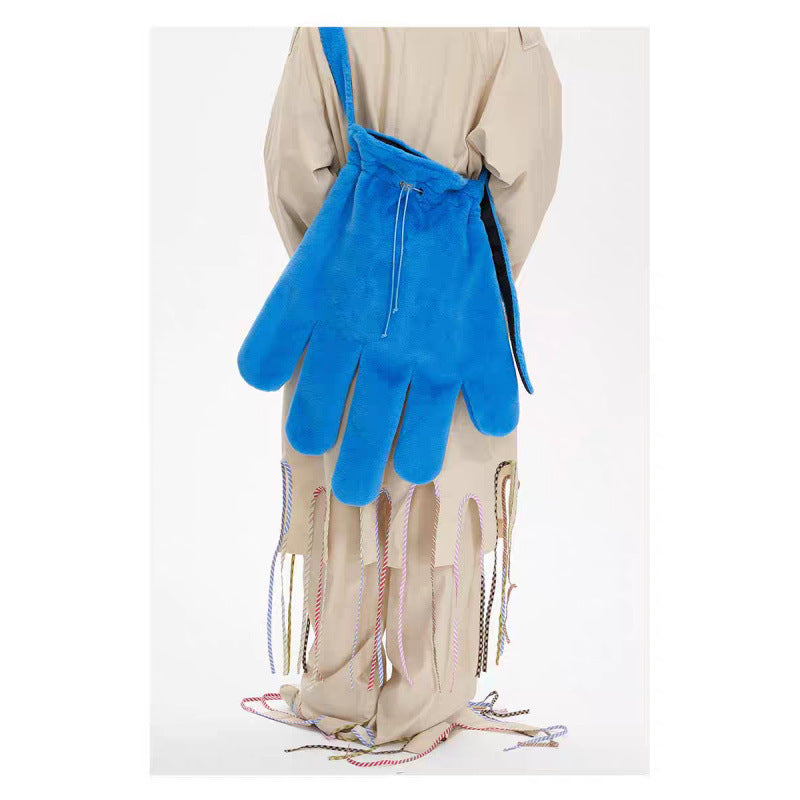 Blue Fur 14-inch Workwear Large Gloves Crossbody Bag Shoulder
