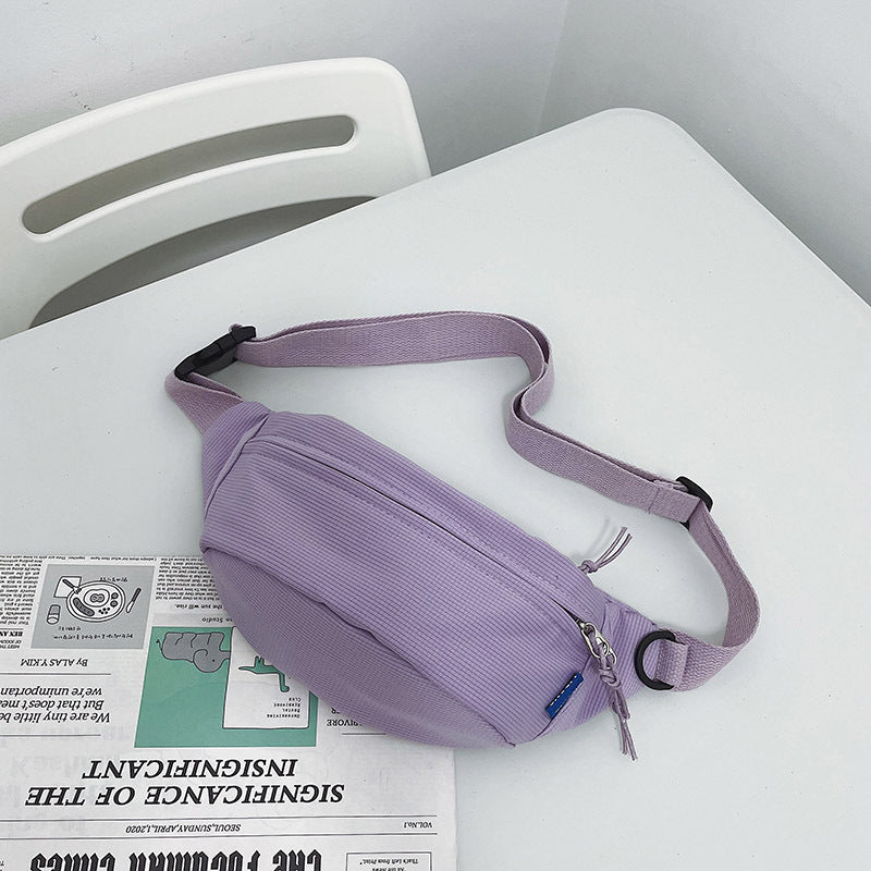 Pure Color All-matching Outdoor Pocket New Shoulder Bag