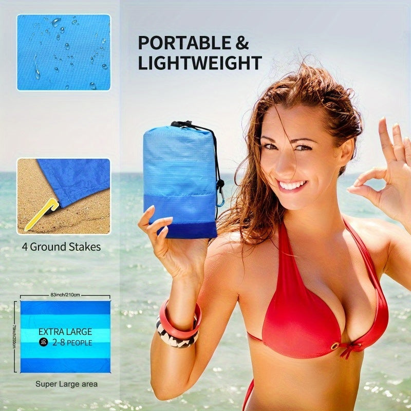 Waterproof Beach Mat - Sandproof, Portable Outdoor Blanket Ideal For Picnics, Travel, Camping And Hiking