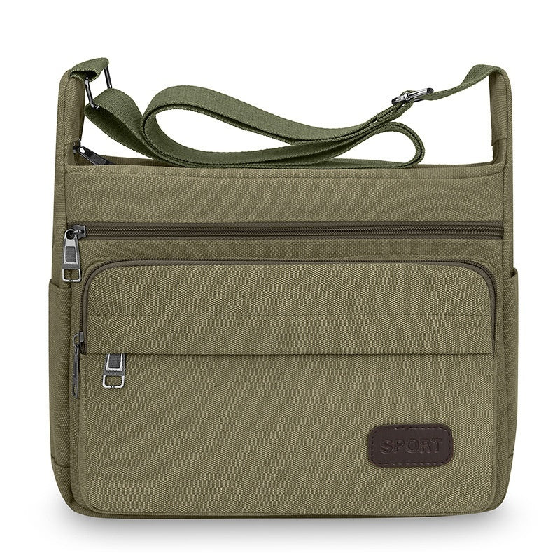 Multifunctional Leisure Large Storage Device Canvas Crossbody Travel Bag