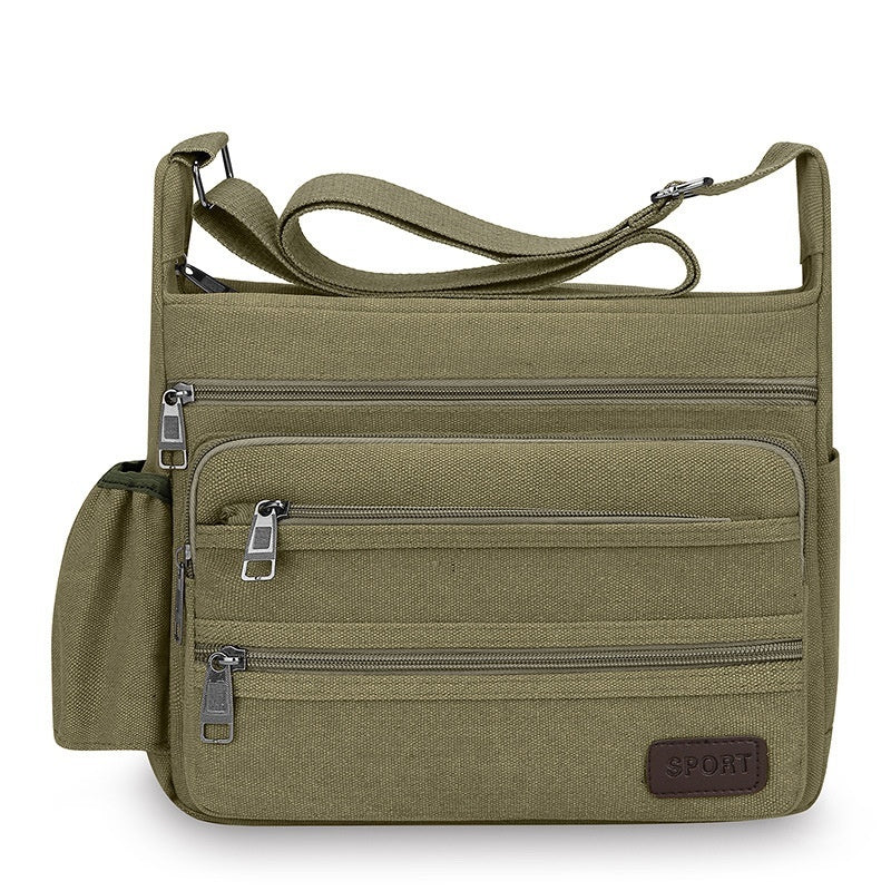 Multifunctional Leisure Large Storage Device Canvas Crossbody Travel Bag