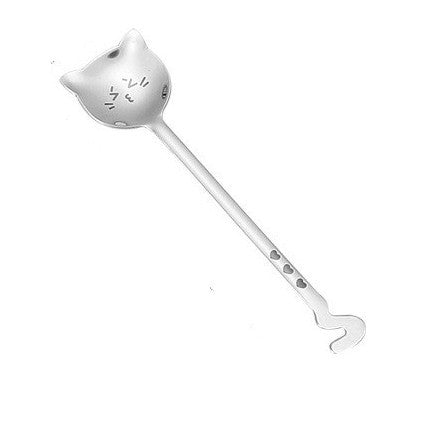 Japanese and Korean Long-tailed Cat Curly-tailed Cat Coffee Spoon