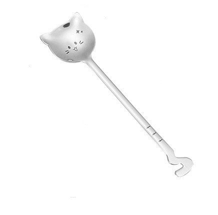 Japanese and Korean Long-tailed Cat Curly-tailed Cat Coffee Spoon