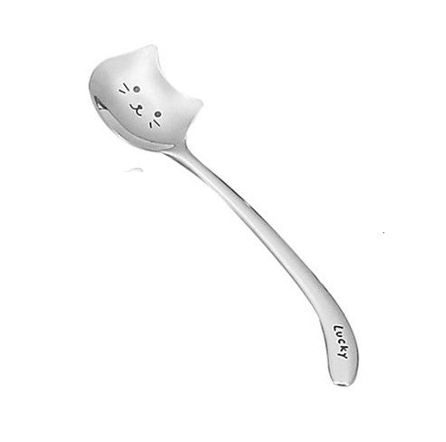 Japanese and Korean Long-tailed Cat Curly-tailed Cat Coffee Spoon