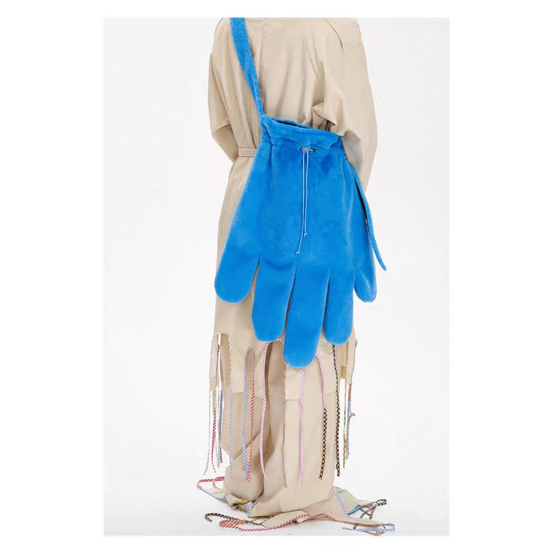 Blue Fur 14-inch Workwear Large Gloves Crossbody Bag Shoulder