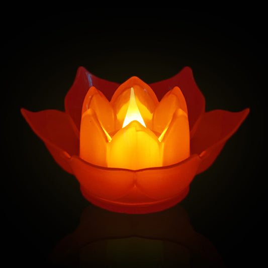 Electronic Plastic Big Lotus With Battery Lamp