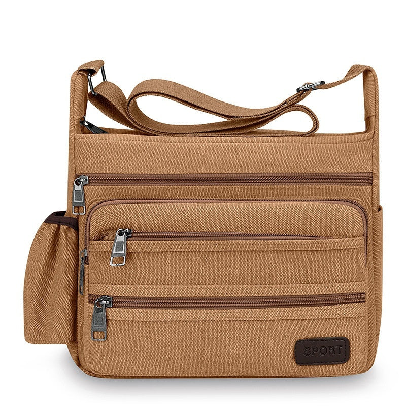 Multifunctional Leisure Large Storage Device Canvas Crossbody Travel Bag