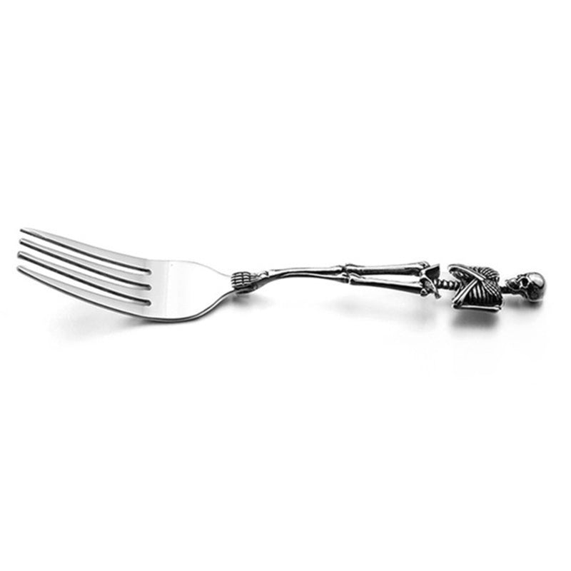 Stainless steel fork and spoon