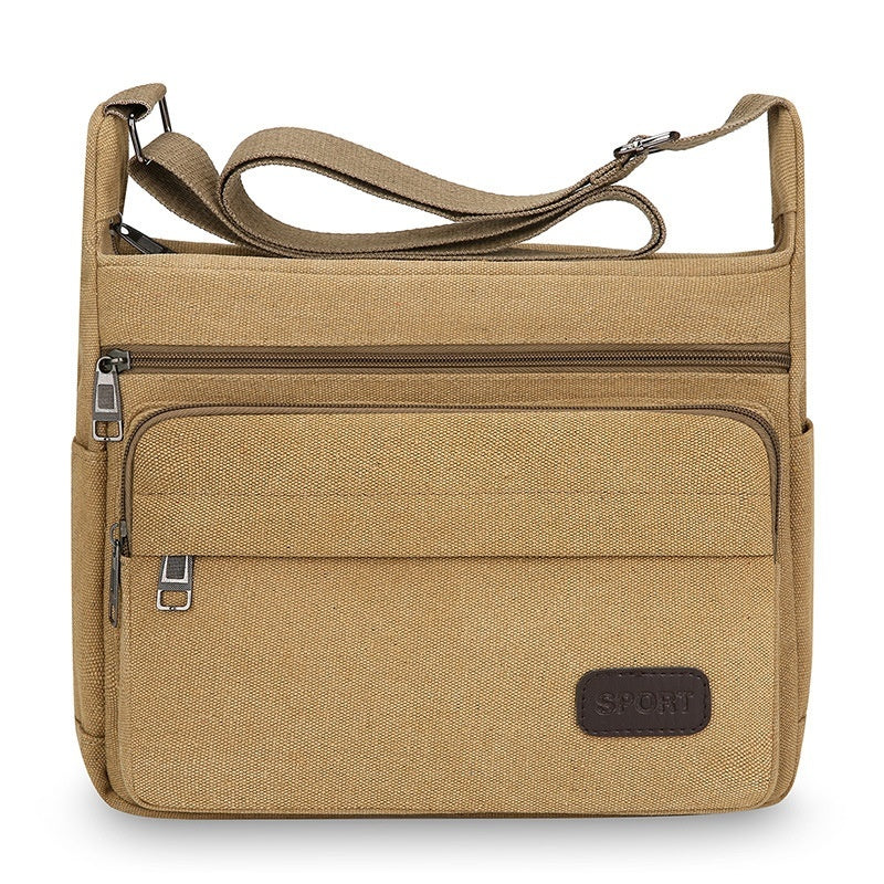 Multifunctional Leisure Large Storage Device Canvas Crossbody Travel Bag