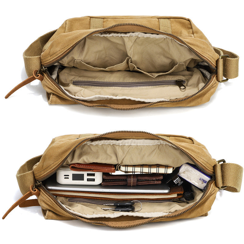 Fashion Men's Portable Retro Canvas Shoulder Bag