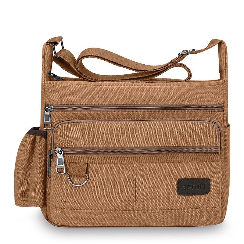 Multifunctional Leisure Large Storage Device Canvas Crossbody Travel Bag
