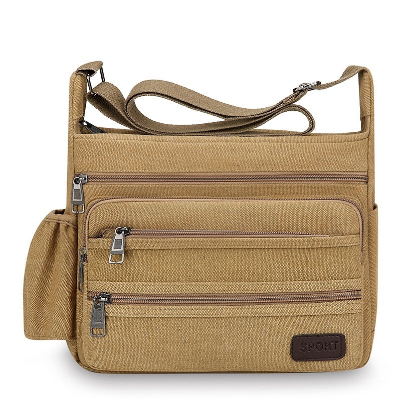 Multifunctional Leisure Large Storage Device Canvas Crossbody Travel Bag