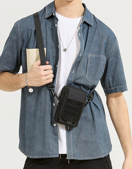 Men's Korean-style Waterproof Oxford Cloth Tactical Satchel