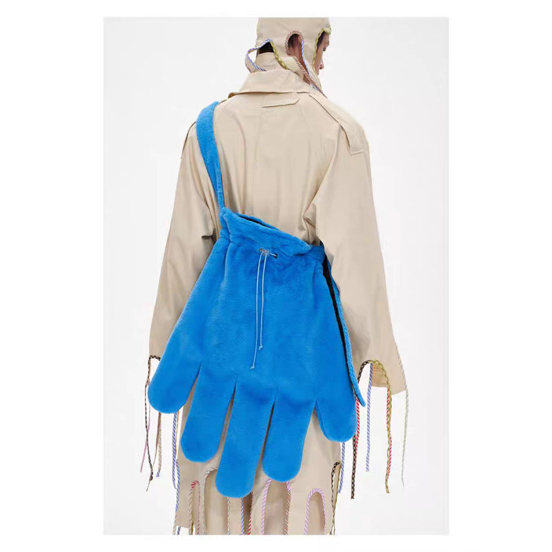 Blue Fur 14-inch Workwear Large Gloves Crossbody Bag Shoulder