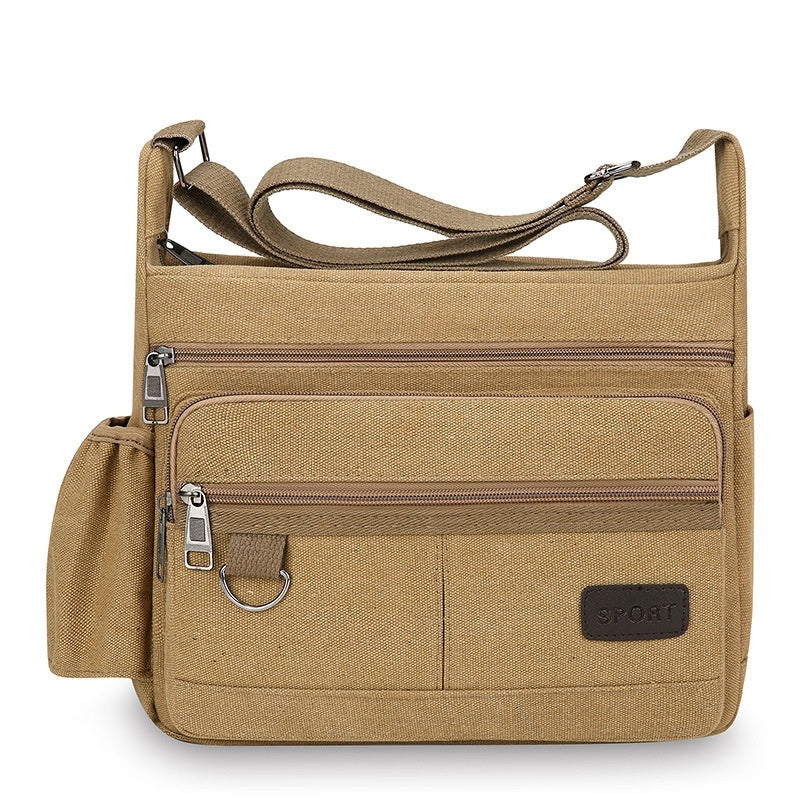 Multifunctional Leisure Large Storage Device Canvas Crossbody Travel Bag
