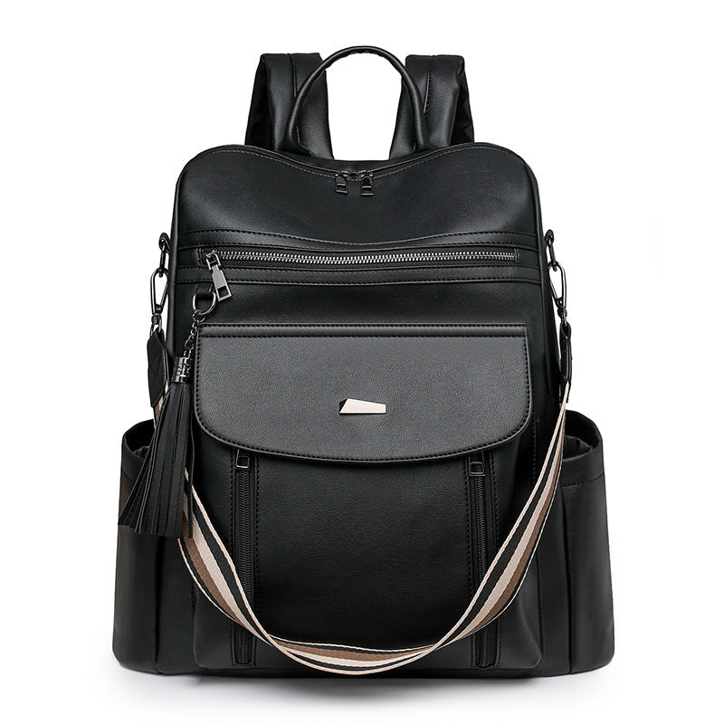 PU Retro Lady's Bags Large Capacity Women's Backpack