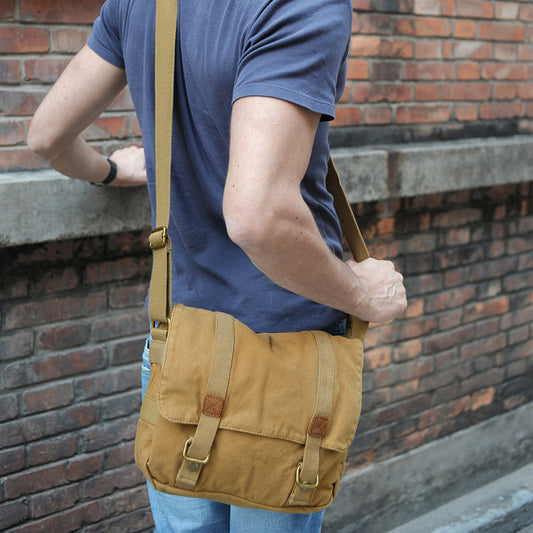 Fashion Men's Portable Retro Canvas Shoulder Bag