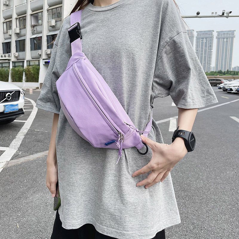 Pure Color All-matching Outdoor Pocket New Shoulder Bag