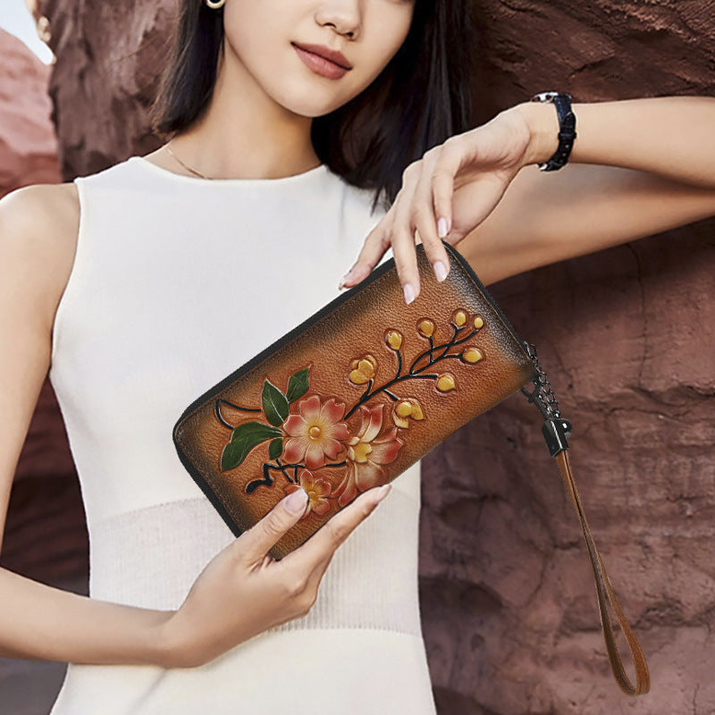 Women's Fashion Personalized Double Zipper Long Wallet