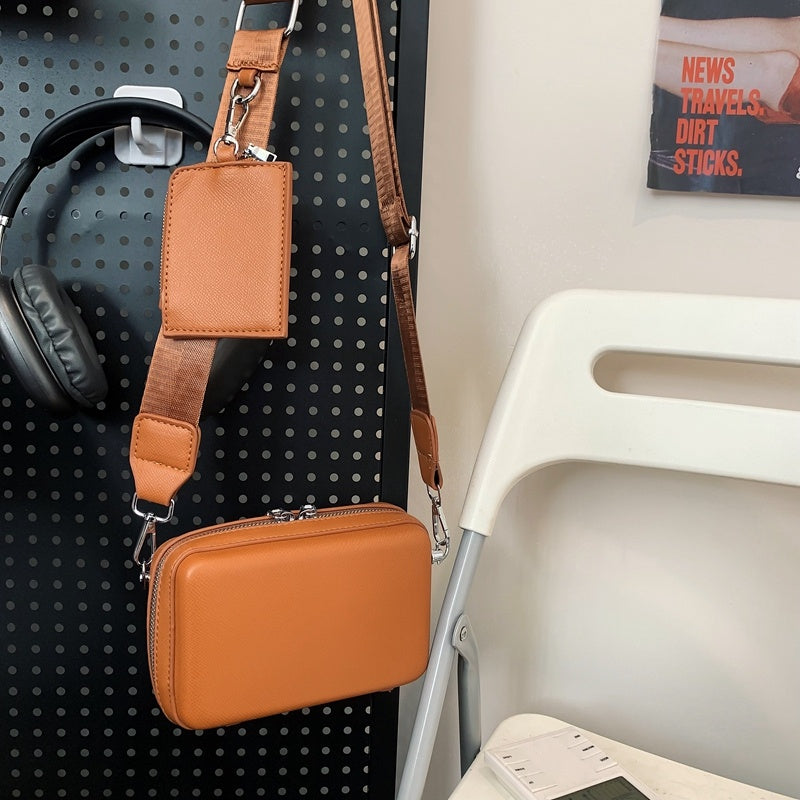 Crossbody Men's Street Pure Color All-matching Simple Single-shoulder Bag