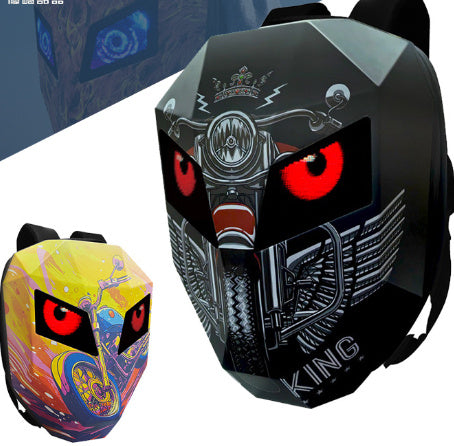 Luminous LED Cycling DIY Pattern Shell Helmet Motorcycle Waterproof