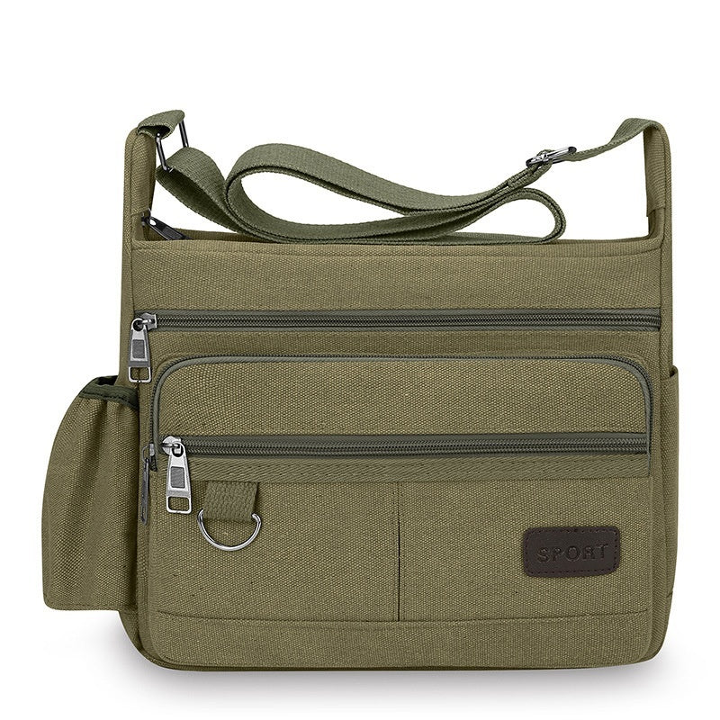 Multifunctional Leisure Large Storage Device Canvas Crossbody Travel Bag