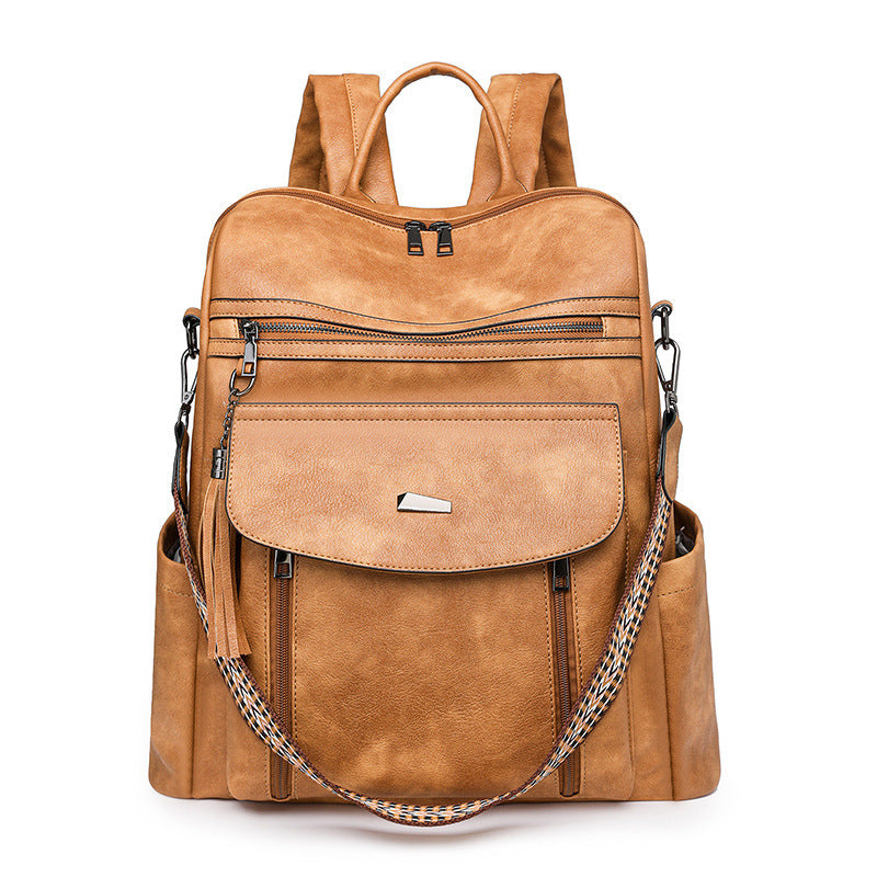 PU Retro Lady's Bags Large Capacity Women's Backpack